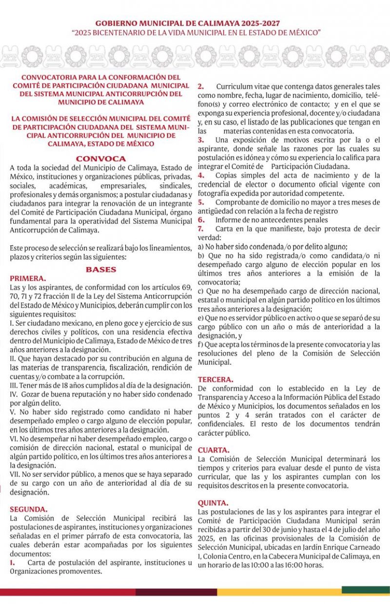 CONVOCATORIA